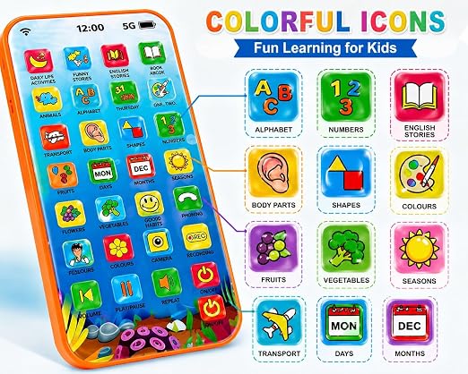 Zevilo™ Smart Educational Toy Phone for Kids + FREE 'Kids Brain Builder' PDF