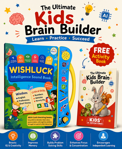 Smart Readers™ Interactive Early Learning Book + FREE 'Kids Brain Builder' PDF