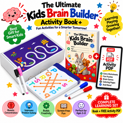 Smart 68-Page Reusable Tracing & Handwriting Workbook (+ FREE Activity PDF)