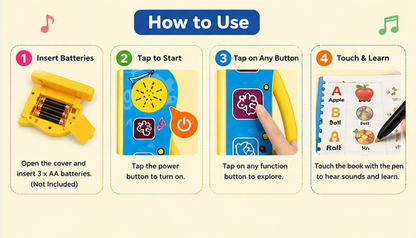 Smart Readers™ Interactive Early Learning Book + FREE 'Kids Brain Builder' PDF