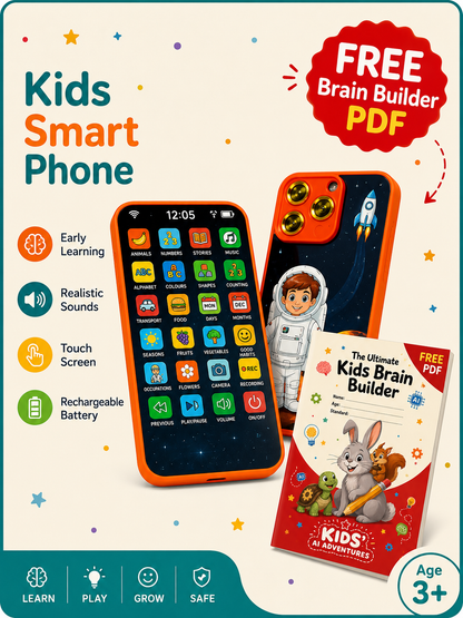 Zevilo™ Smart Educational Toy Phone for Kids + FREE 'Kids Brain Builder' PDF